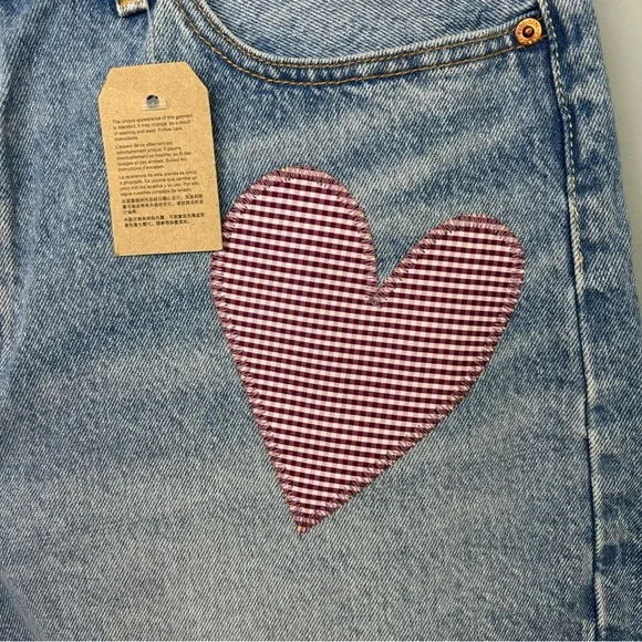 Levi’s 501 150 anniv high rise women’s denim  patch heart size 16W button fly - Picture 6 of 16